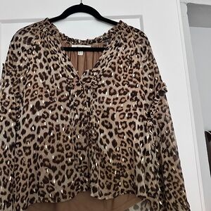 Leopard Print Women's Top